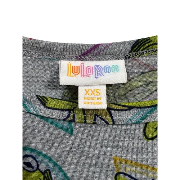 Luluroe Carly Kermit The Frog Size XXS Gray T Shirt Dress - Picture 4 of 5